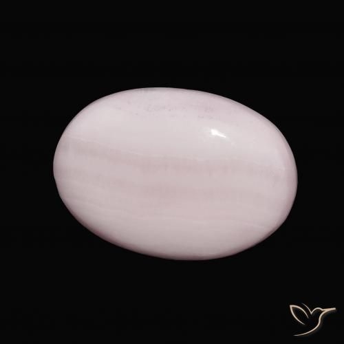 Aragonite Rose clair naturelle ovale, 11.97 ct, Opaque