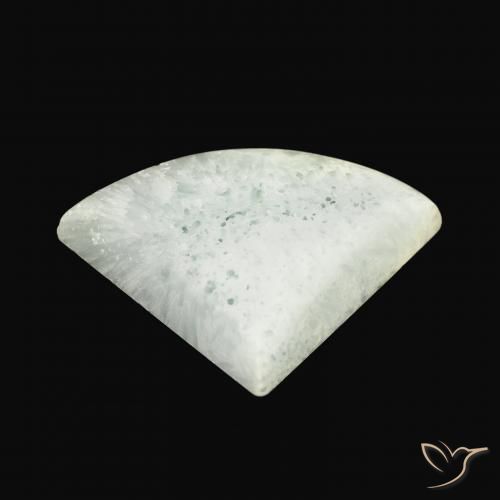 Aragonite Blanc grisâtre léger naturelle Trillion, 42.33 ct, Opaque