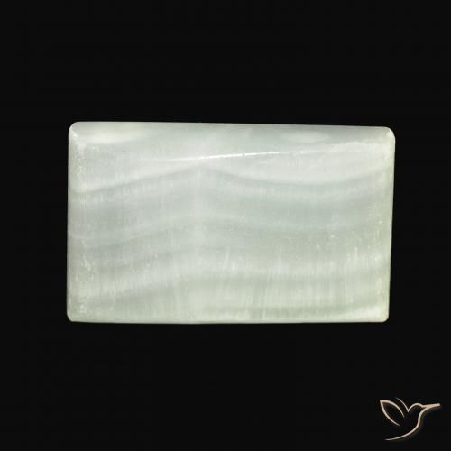 Aragonite Vert clair naturelle Baquette, 42.74 ct, Opaque