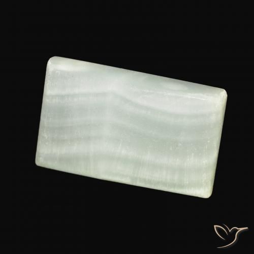 Aragonite Vert clair naturelle Baquette, 42.74 ct, Opaque