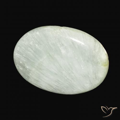 Aragonite Vert clair naturelle ovale, 48.07 ct, Opaque