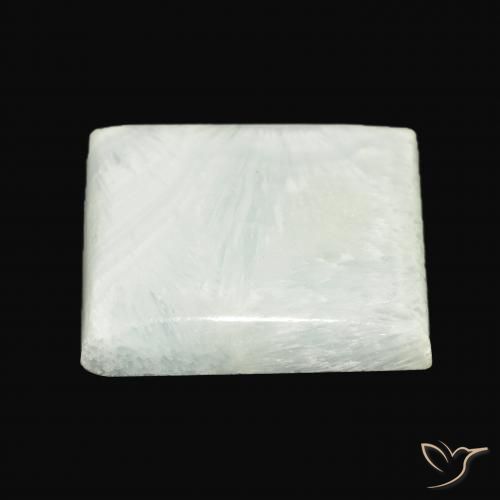 Aragonite Vert jaune pâle naturelle Baquette, 49.84 ct, Opaque
