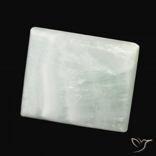 Aragonite Vert clair naturelle Baquette, 65.98 ct, Opaque