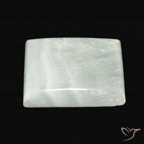 Aragonite Vert clair naturelle Baquette, 65.98 ct, Opaque