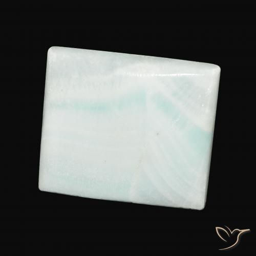 Aragonite Vert pâle naturelle Baquette, 30.71 ct, Opaque