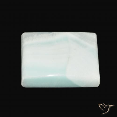 Aragonite Vert pâle naturelle Baquette, 30.71 ct, Opaque
