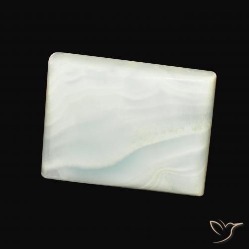Aragonite Vert jaune pâle naturelle Baquette, 34.88 ct, Opaque