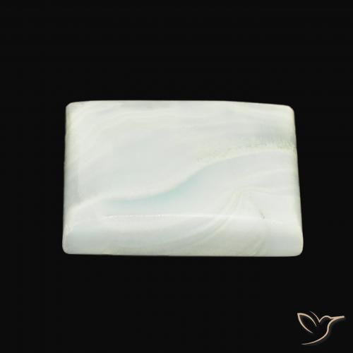 Aragonite Vert jaune pâle naturelle Baquette, 34.88 ct, Opaque