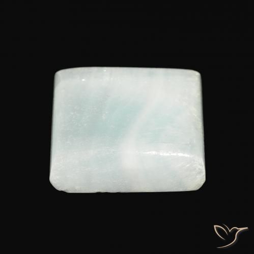 Aragonite Vert clair naturelle Carré, 13.88 ct, Opaque
