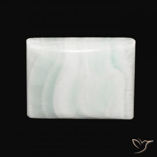 34.11ct Naturel Vert jaune pâle Aragonite, Baquette, Opaque