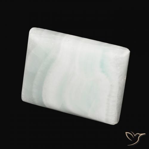 Aragonite Vert jaune pâle naturelle Baquette, 34.11 ct, Opaque
