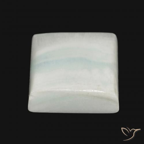 Aragonite Blanc grisâtre naturelle Carré, 21.62 ct, Opaque
