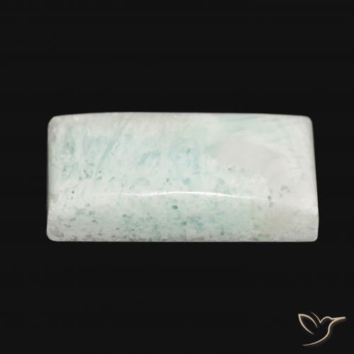 Aragonite Blanc verdâtre naturelle Baquette, 38.98 ct, Opaque