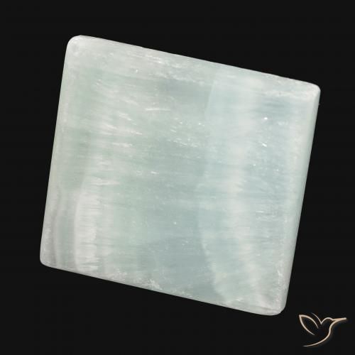 Aragonite Blanc verdâtre naturelle Carré, 33.26 ct, Opaque