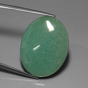 Aventurine Vert naturelle Coupe ovale, 33.04 ct, Opaque