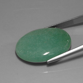 Aventurine Vert naturelle Coupe ovale, 33.04 ct, Opaque