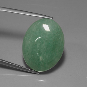Aventurine Vert naturelle Coupe ovale, 23.52 ct, Opaque