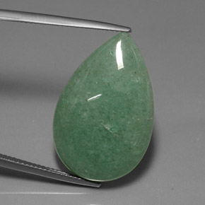 Aventurine Vert naturelle En forme de poire, 23.68 ct, Opaque