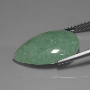Aventurine Vert naturelle En forme de poire, 23.68 ct, Opaque