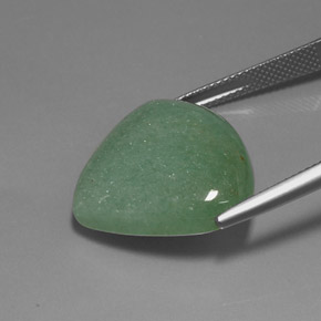 Aventurine vert naturelle en forme de poire, 21,21 ct, opaque