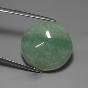 Aventurine vert naturelle coupe ovale, 33,76 ct, opaque