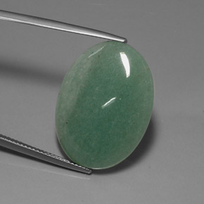 Aventurine Vert naturelle Coupe ovale, 18.73 ct, Opaque