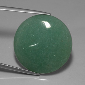 Aventurine vert naturelle coupe roude, 26,40 ct, opaque