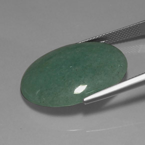 Aventurine Vert naturelle Coupe ovale, 23.78 ct, Opaque