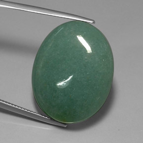 Aventurine Vert naturelle Coupe ovale, 34.34 ct, Opaque