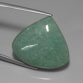 Aventurine vert naturelle en forme de poire, 36,47 ct, opaque