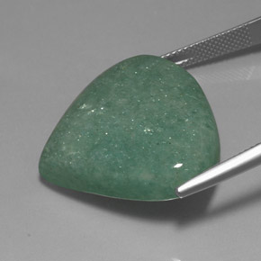 Aventurine vert naturelle en forme de poire, 36,47 ct, opaque