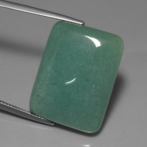 Aventurine Vert naturelle Baquette, 30.87 ct, Opaque
