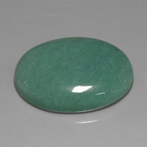 Aventurine vert naturelle coupe ovale, 37,75 ct, opaque