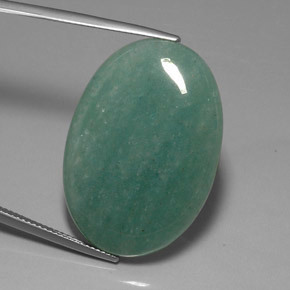 Aventurine vert naturelle coupe ovale, 33,55 ct, opaque