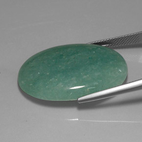 Aventurine vert naturelle coupe ovale, 33,55 ct, opaque