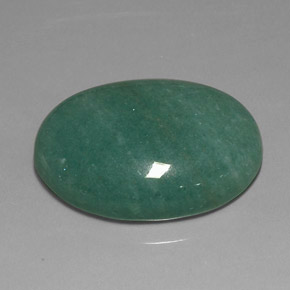 Aventurine vert naturelle coupe ovale, 33,85 ct, opaque