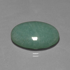 Aventurine vert naturelle coupe ovale, 28,80 ct, opaque