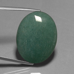 Aventurine vert naturelle coupe ovale, 34,41 ct, opaque