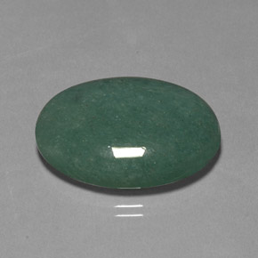 Aventurine vert naturelle coupe ovale, 34,41 ct, opaque