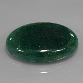 Aventurine Vert naturelle Coupe ovale, 34.82 ct, Translucide