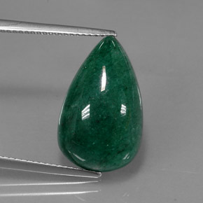 Aventurine vert naturelle en forme de poire, 11,45 ct, translucide