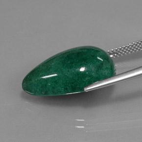 Aventurine vert naturelle en forme de poire, 11,45 ct, translucide