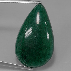 Aventurine vert naturelle en forme de poire, 18,06 ct, translucide