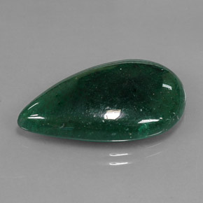 Aventurine vert naturelle en forme de poire, 18,06 ct, translucide