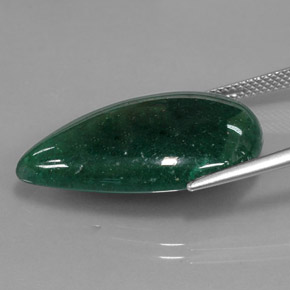 Aventurine vert naturelle en forme de poire, 18,06 ct, translucide
