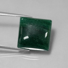 Aventurine vert naturelle carré, 17,44 ct, translucide