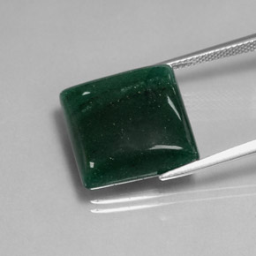 Aventurine vert naturelle carré, 17,44 ct, translucide