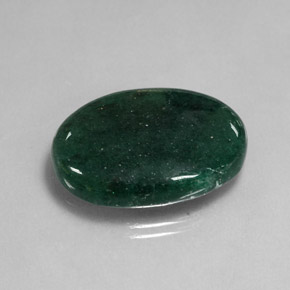 Aventurine vert naturelle coupe ovale, 19,10 ct, translucide