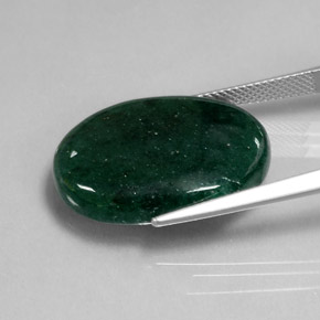 Aventurine vert naturelle coupe ovale, 19,10 ct, translucide