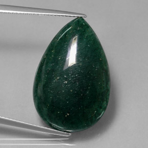 Aventurine Vert naturelle En forme de poire, 20.96 ct, Translucide